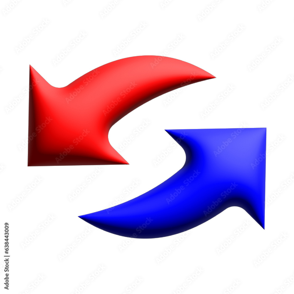 左右双方向の立体矢印 Stock Vector | Adobe Stock