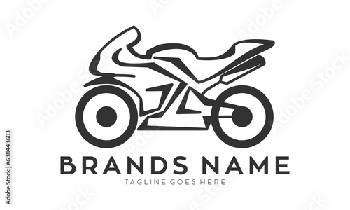 Racing bike simple illustration logo design vector
