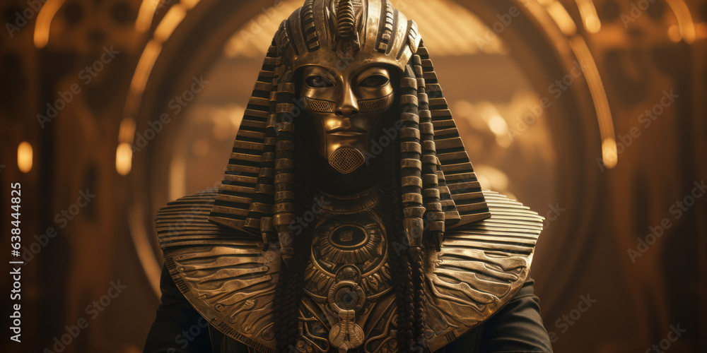 Egyptian god Thoth, one of the deities of the mythological gods of Egypt. Generative AI - obrazy, fototapety, plakaty 