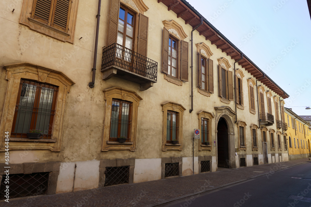 Old buildings along via Archinti in Lodi, Italy