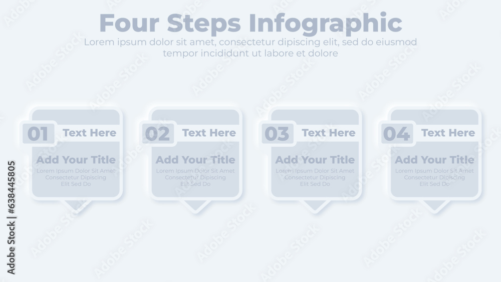Infographic elements with 4 steps