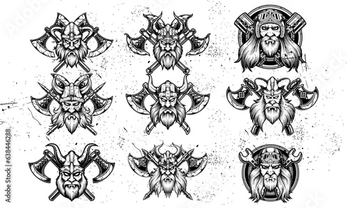 Viking emblem vector