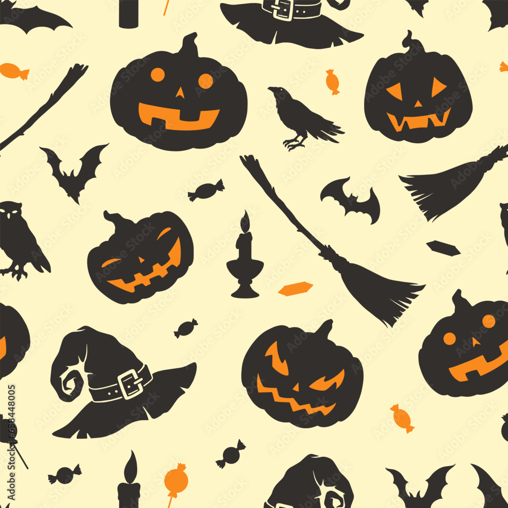 Halloween party colorful seamless pattern Halloween party colorful seamless pattern