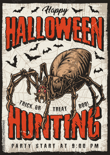 Happy Halloween party colorful sticker