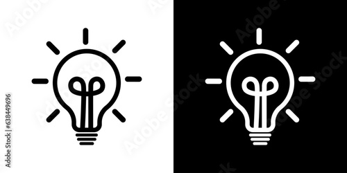 Lamp idea sign. Lightbulbs icons. Lamp vector icon. 