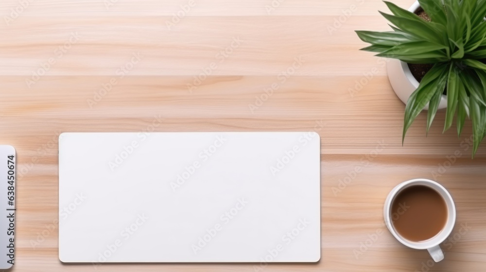 Top view workspace with laptop notepad and other accessories on wooden background. Top view workspace with laptop notepad and other accessories on wooden background.