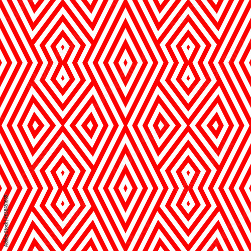 Seamless ethnic pattern. Rhombuses ornament. Diamonds backdrop. Tiles wallpaper. Ethnic motif. Geometric background. Digital paper. Tribal textile print. Web design. Abstract image. Vector art.