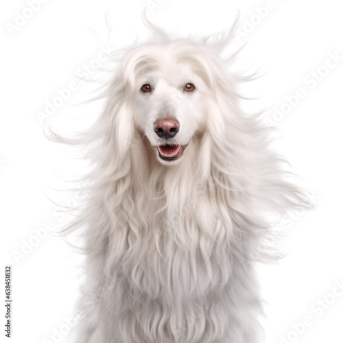 white poodle isolated on transparent background cutout