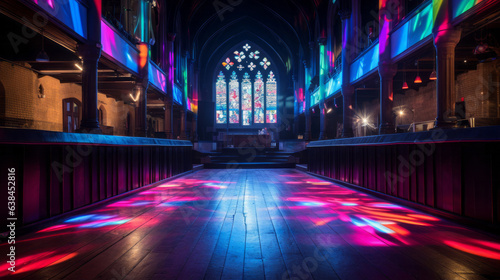 Nightclub inside a deconsecrated church photo