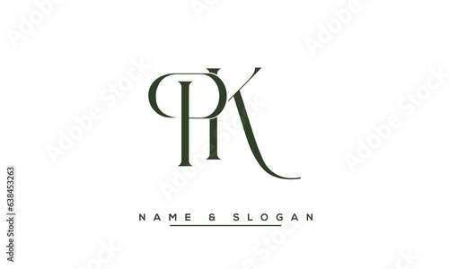 PK,  KP,  P,  K  Abstract  Letters  Logo  Monogram photo