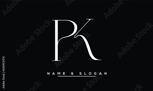 PK,  KP,  P,  K  Abstract  Letters  Logo  Monogram