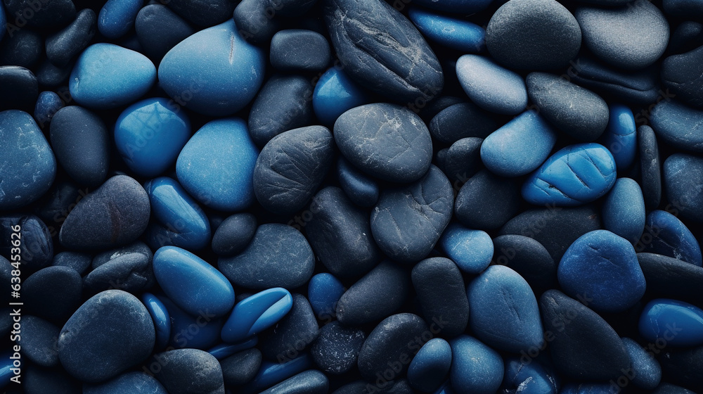 Natural Blue Stones Polished Sea Glass And Stones Azure Blue Glass Pebbles AI Generative Natural Blue Stones Polished Sea Glass And Stones Azure Blue Glass Pebbles AI Generative