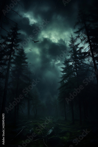 dark sky in the forest
