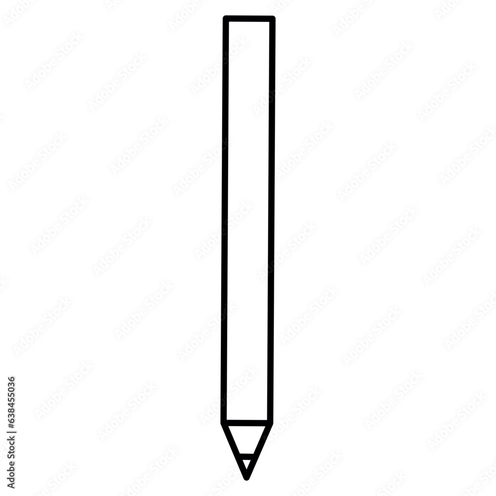 Pencil and pen icon. Outline. Vector and illustration