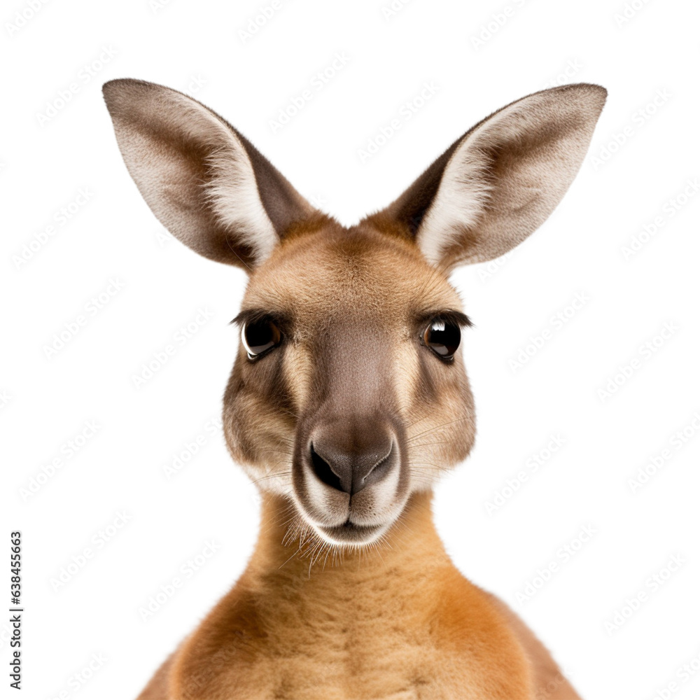 Kangaroo isolated on transparent background cutout