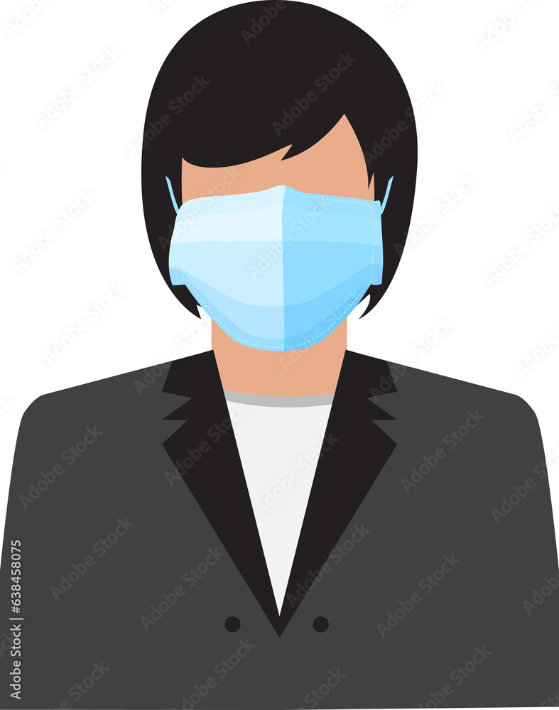 Person wearing a mask Person wearing a mask
