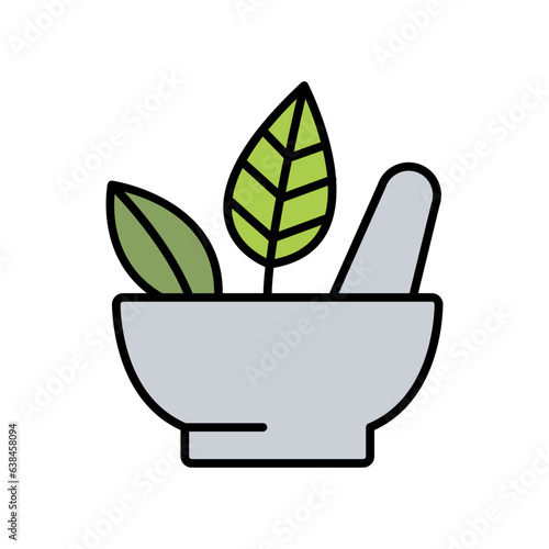 Herb in mortar icon