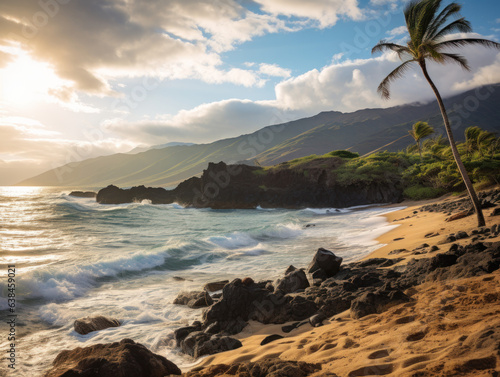 a beautiful beach in Maui