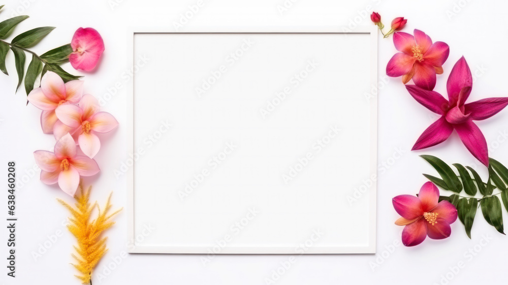 Frame and poster mock-up in a living room with a wooden console, and dried flowers in a vase, Modern home decor, Artwork template in interior design Frame and poster mock-up in a living room with a wooden console, and dried flowers in a vase, Modern home decor, Artwork template in interior design