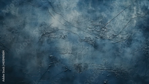 Navy blue texture. Close-up toned old concrete surface. Dark grunge background created with Generative AI