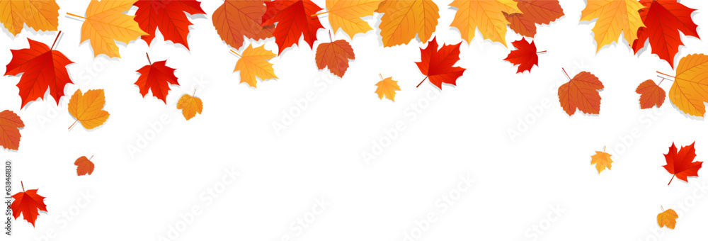 Autumn fall leaves background. Template design for poster, banner, flyer, card. Vector illustration Autumn fall leaves background. Template design for poster, banner, flyer, card. Vector illustration