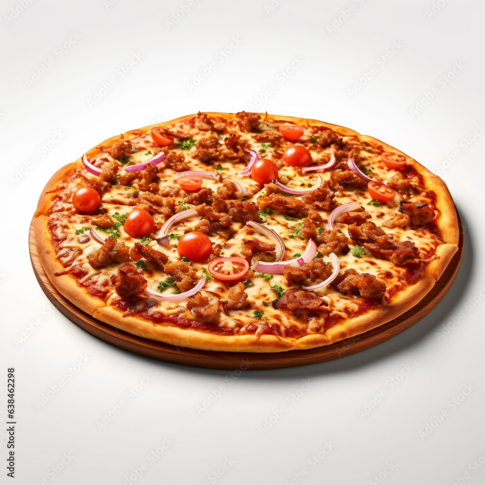 classic Italian cheese pizza on a wooden tray, one single slice of pizza isolated on white background classic Italian cheese pizza on a wooden tray, one single slice of pizza isolated on white background
