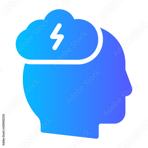 self confrontation gradient icon
