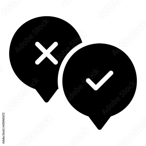 Disagreement glyph icon