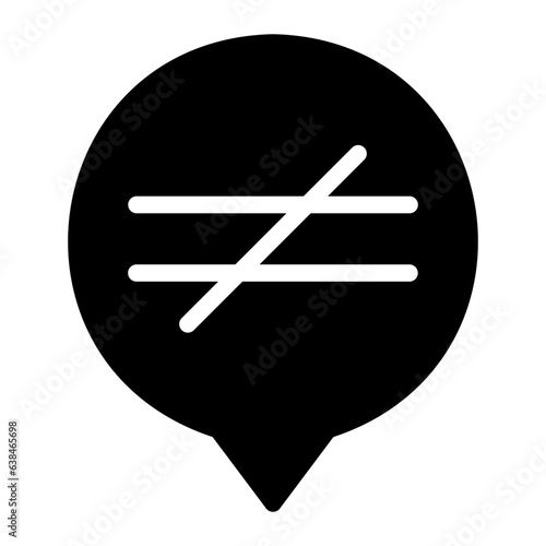 inequality glyph icon