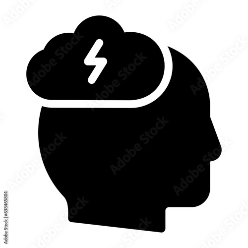 self confrontation glyph icon