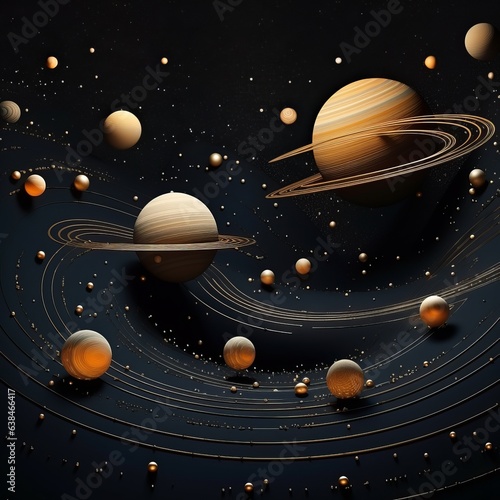 A background design theme is planets universe-Generative AI © Muhammad