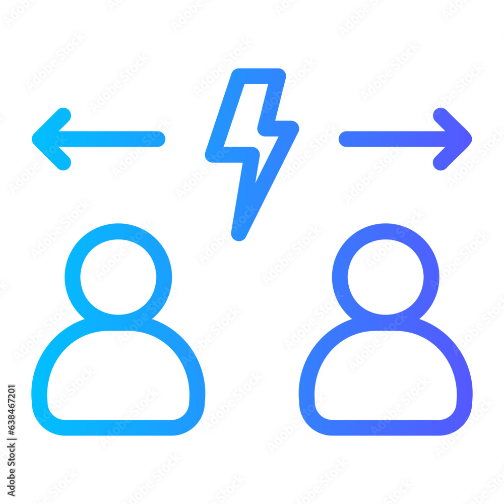 conflict gradient icon conflict gradient icon
