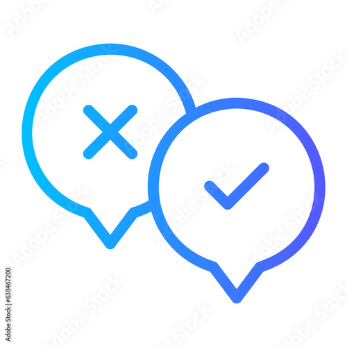 Disagreement gradient icon