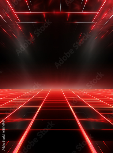 Background With Illumination Of Red Spotlights For Flyers social media posts and banners realistic image ultra hd high design