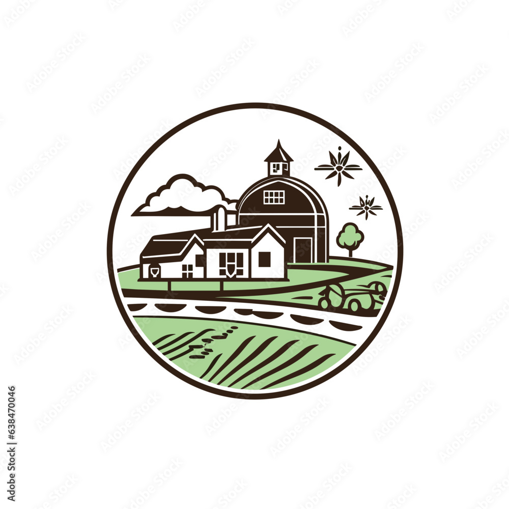 Farm company vector logo 
