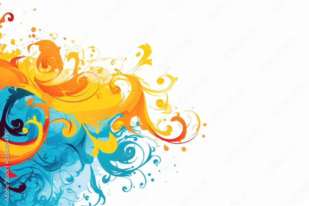 Abstract watercolor ink on white background. Generative AI Abstract watercolor ink on white background. Generative AI