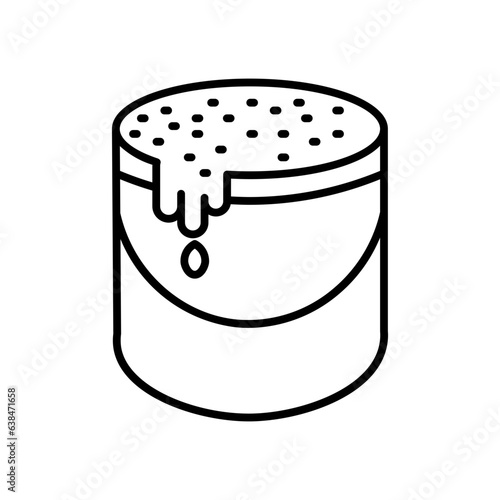 bucket line icon