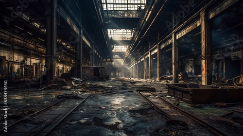 Forgotten Industries . Closed Manufacturing Plants . AI Generated