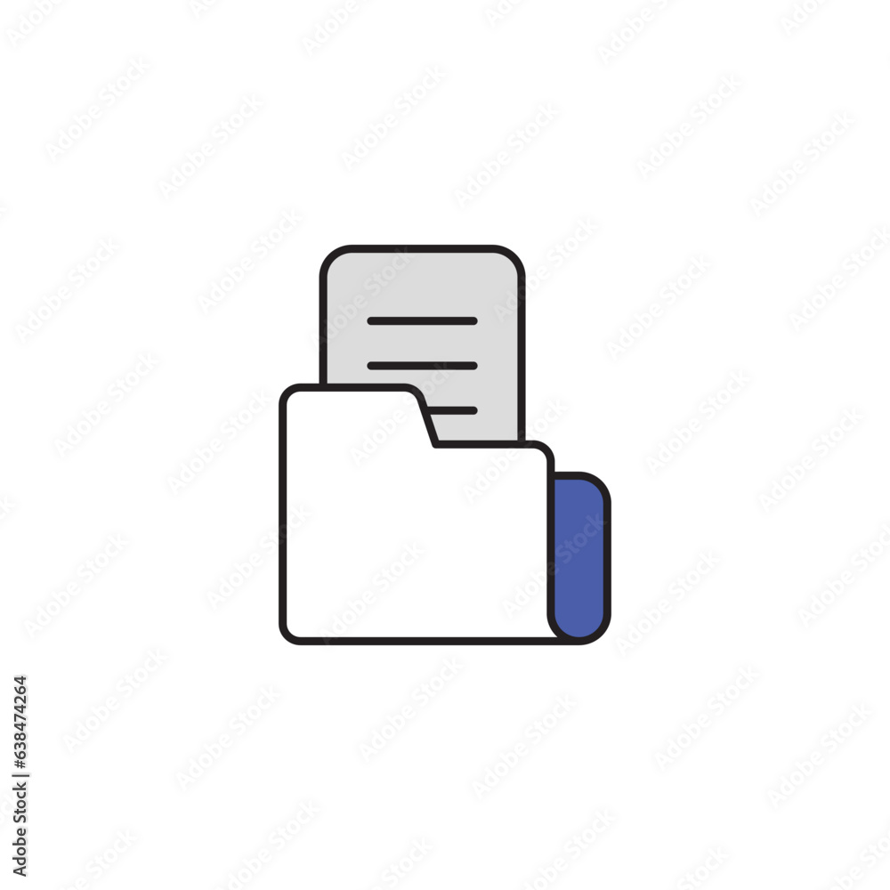 Folder icon design with white background stock illustration Folder icon design with white background stock illustration