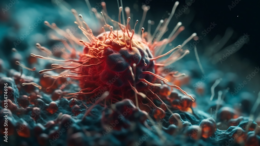 A virus infecting a host cell. AI Generated A virus infecting a host cell. AI Generated