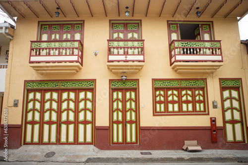 The facade of a house