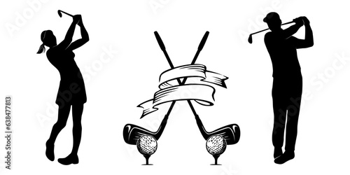 silhouette of a golf