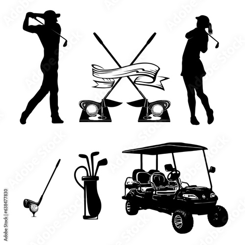 golf club and player