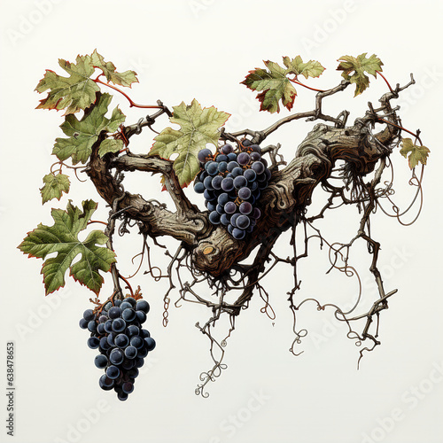 grapes on vine