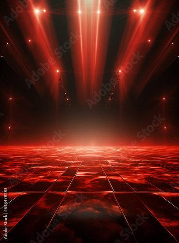 Backdrop With Illumination Of Red Spotlights For Flyers realistic image ultra hd high design

