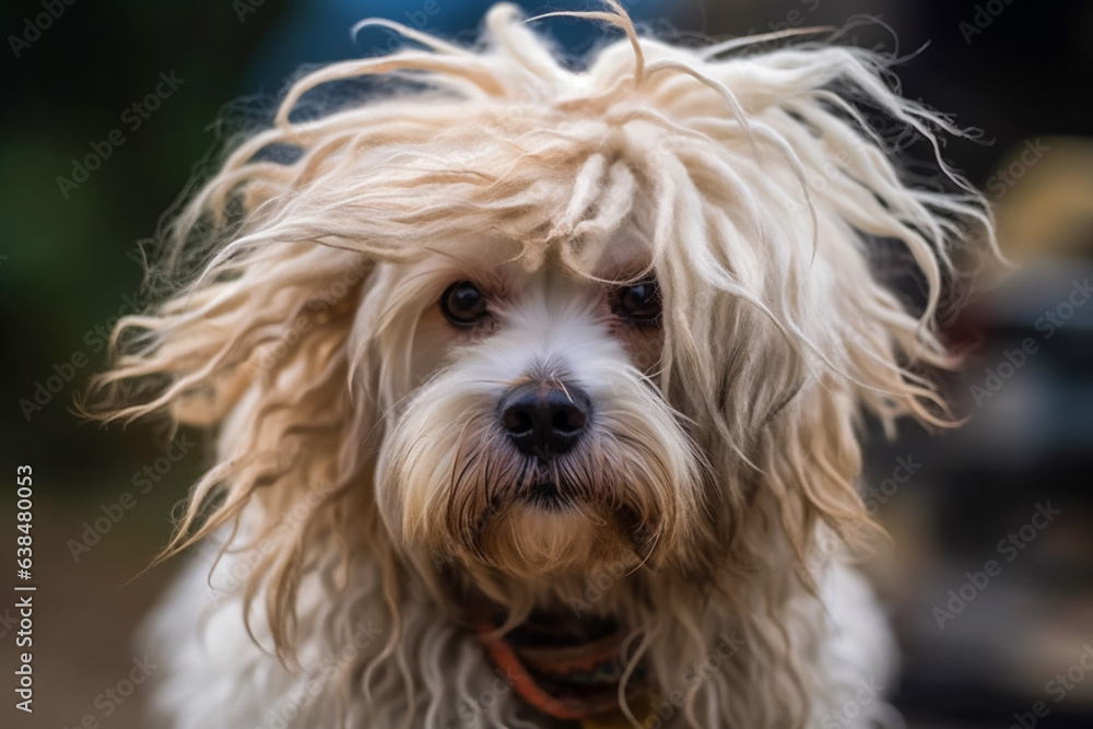 Silly Pup in a Wig . AI Generated Silly Pup in a Wig . AI Generated