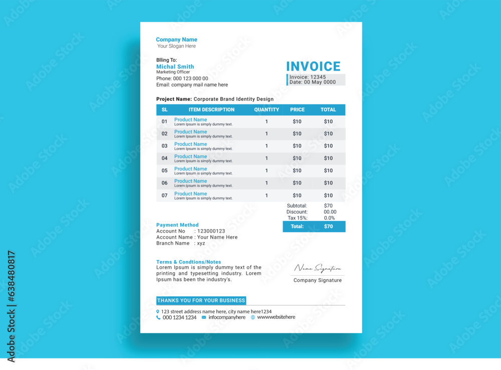 Corporate Business Invoice Design Template, Business Invoice Design, Invoice Design Corporate Business Invoice Design Template, Business Invoice Design, Invoice Design