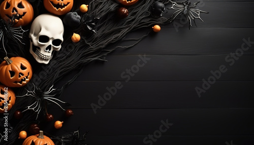 halloween background with pumpkin