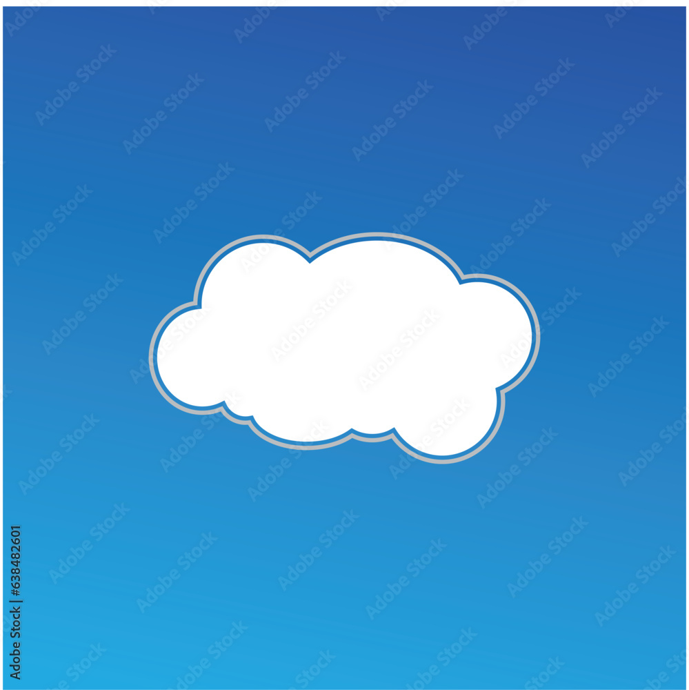 Cloud blue sky illustration vector flat element design Cloud blue sky illustration vector flat element design