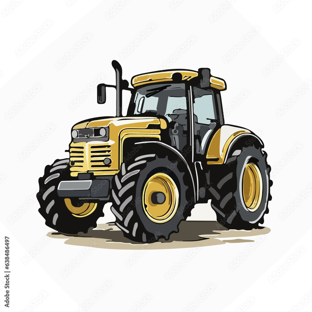 Tractor on isolated background (lower colour) Tractor on isolated background (lower colour)